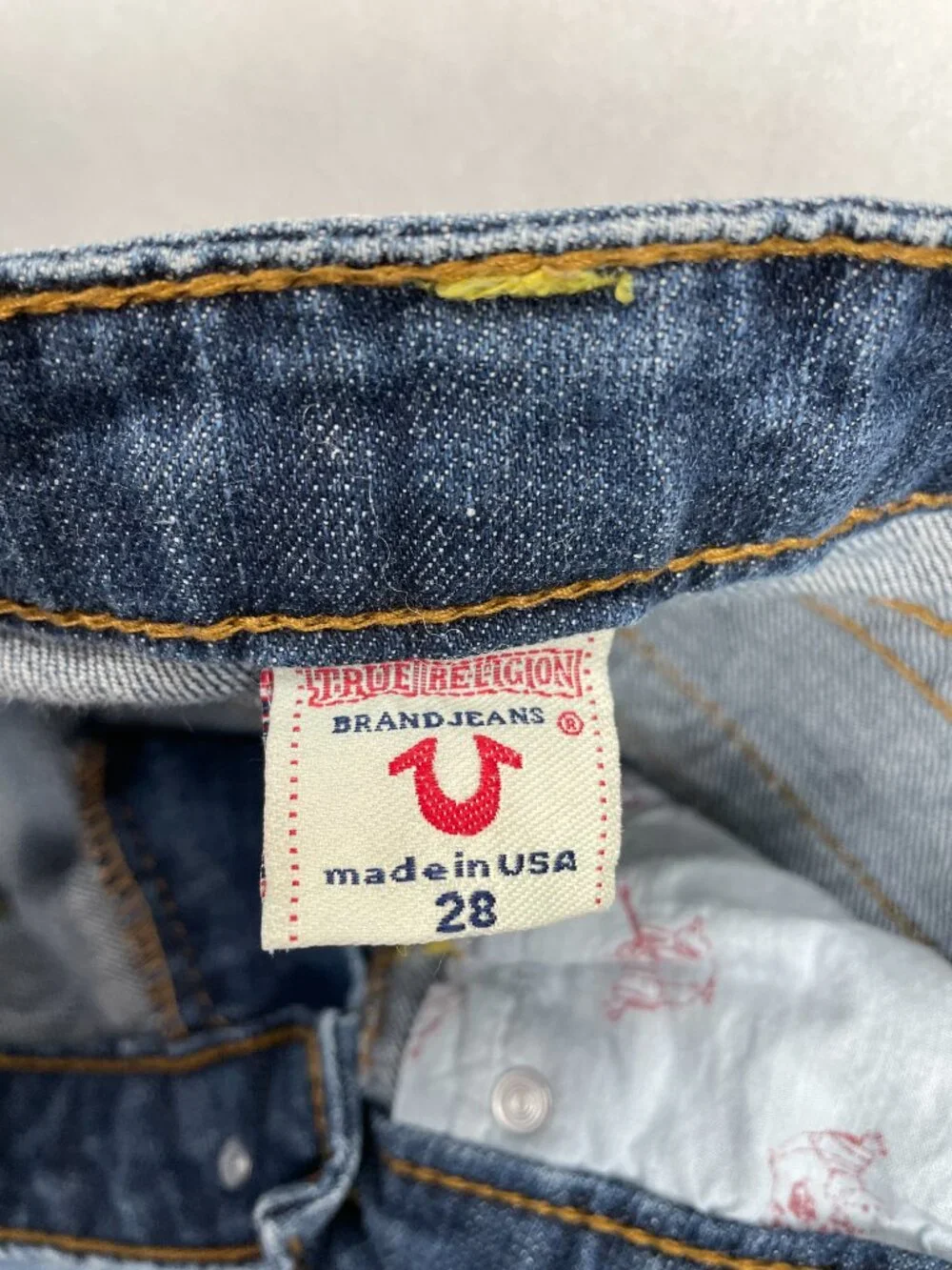 True Religion Joey Big T Flare Leg Blue Jeans USA Made Vintage 28 Women's 28x31 - Picture 5 of 13